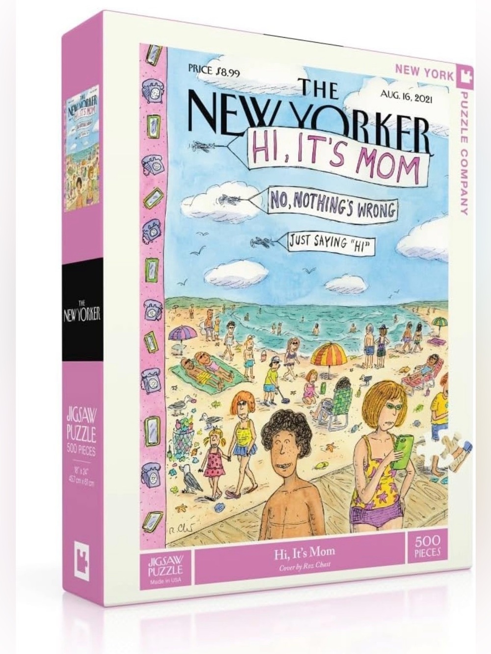 The New Yorker "Hi, It's Mom" 500-Piece Puzzle - Beach Scene